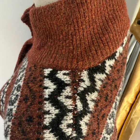 Sezane Thais jacket sweater mohair brown jacquard - Picture 5 of 11